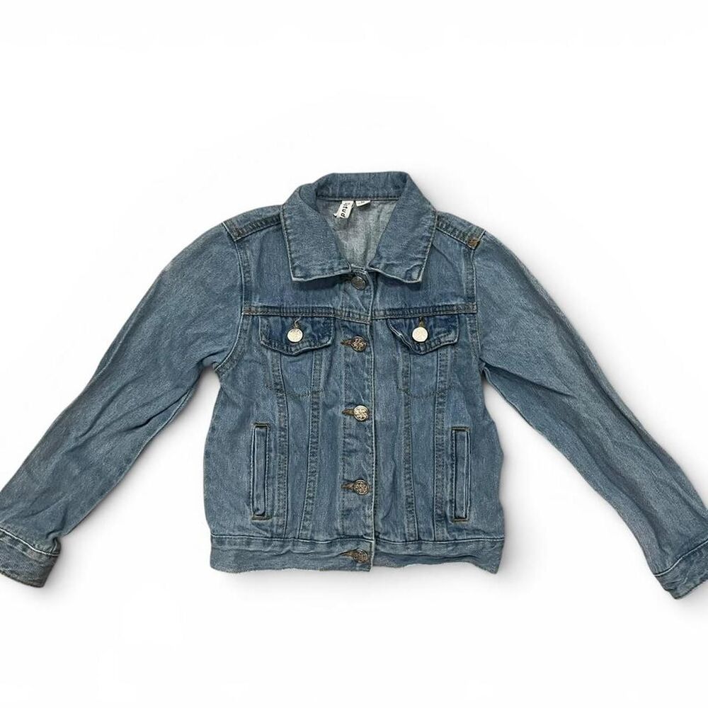 Vintage Flower Girl Embroidered Denim Jacket Medium Wash Boho Cottagecore M